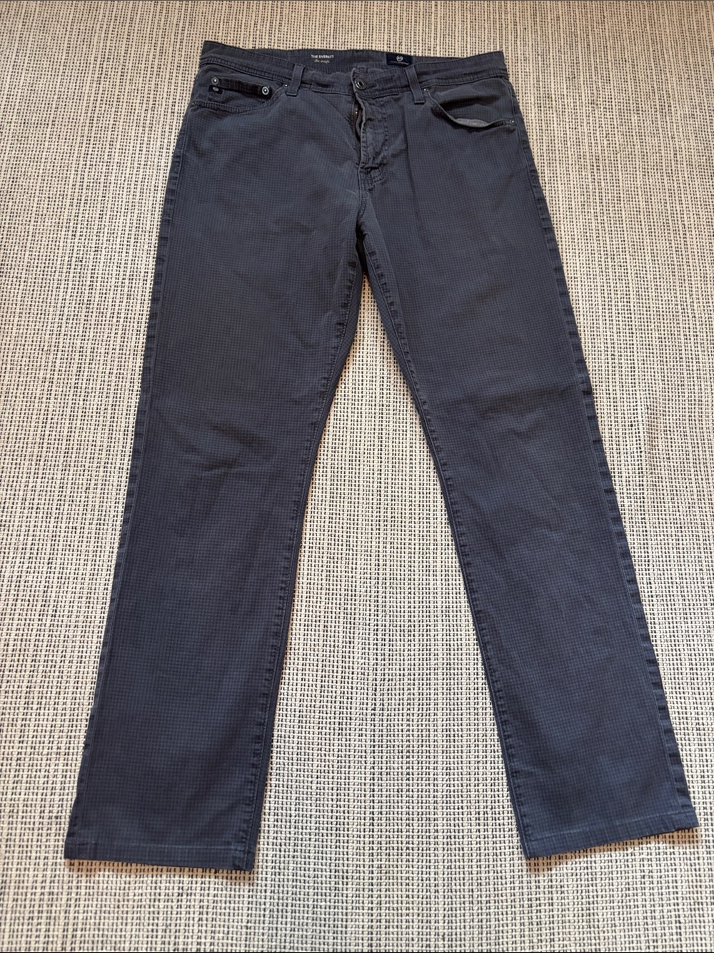 Ag Adriano Goldschmied Men's Straight Jeans in Dark Charcoal